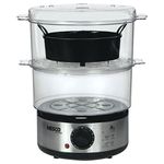 Nesco ST-25F, Food Steamer, 5 Quart, 400 watts, Black/Clear