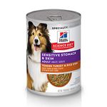 Hill's Science Diet Adult Sensitive Stomach & Skin Canned Dog Food, Tender Turkey & Rice Stew, 354g (12 Pack) wet dog food