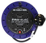 Pro Elec PEL00279 4 Socket Cassette Reel, 13A, 5 m