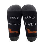 MBMSO Dachshund Socks Best 2 Pairs Dachshund Mom Ever Crew Socks Dog Owner Gifts Dachshund Lover Gifts for Women (2 Pairs Dachshund Dad Socks)