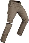 Wespornow Men's-Convertible-Hiking-Pants Quick Dry Lightweight Zip Off Breathable Cargo Pants for Outdoor, Fishing, Safari (Brown, 7X-Large)