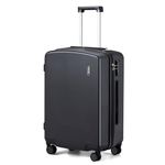 Hanke Luggage 24 Inch Checked Luggage with Spinner Wheels Lightweight Hard Shell Suitcases TSA Luggage Medium Size Rolling Luggage for Travel Suitcase Checked Bag(Jet Black)