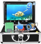 Underwater Fishing Camera, 30 Adjustable IR and White LED Lights with 100ft of Cable 9 inch HD Color Monitor Portable Fish Finder Good for Ice Fishing, Lake, Sea, Open Water, Boat