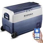 BODEGACOOLER 12 Volt Portable Refrigerator,53 Quart Car Fridge Dual Zone -4℉-68℉,50L Car Freezer APP Control,Electric Compressor Cooler 12/24V DC and 100-240V AC for RV,Camping,Travel,Truck,Vehicles