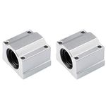 sourcing map SCS20UU Linear Ball Bearing Slide Block Units, 20mm Bore Dia (Pack of 2)