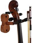 Violin Wall Mount Violin Hanger with Bow Hook Home & Studio Rosewood Violin/Viola Stand (Rosewood MA-R5)2