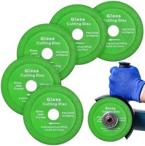 4 1/2 Angle Grinder Cutting Disc 5 Pcs - 4.5" Glass Tile Cutter for Grinding Jade, Crystal, Wine Bottles, Tile, Discos para Cortar Ceramica Glass Cutter