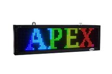 APSHINE P10 Led Moving/scrolling Messenger Advertising Display Board With WIFI Operated Ultra Bright indoor/outdoor for Hotels Restaurants & Street Food Shop, Business Advertising Board (RGB, 40"X8")