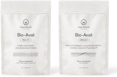 Adapt Naturals Daily Essentials Bundle – Bio-Avail Omega+ Fish Oil with Curcumin & Black Seed & Bio-Avail Multivitamin for Men & Women – 30-Day Supply