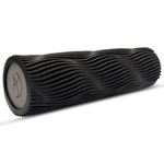 KD Foam Roller/Yoga Roller - 18 Inch, Black, Durable Material, Wave Design for Optimal Pressure Points - Ideal Massage Roller for Back Massage and Deep Muscle Tissue Roller