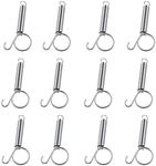 Wmzjnljy 12pcs 3.35inch Spring Cage Latch Door for Rabbit Cages Doors Multifunctional Spring Cage Latch Metal Finger for Rabbit Dog Birds Bunny Rodents Guinea Pig Hamster Parrot Cage Door(J08-12)