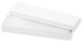 Darice 1162-95 Jewelry Box with Filler 8-Inch by 2-1/6-Inch by 7/8-Inch, 6-Pack,White