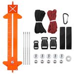 WANGCL 2-in-1 Paracord Bracelet Jig Kit Paracord Tool Kit Adjustable Length Weaving DIY Craft Maker with Cord and Buckles (Orange)