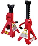 KEEAN 2 TON STEEL CAR JACK STAND WITH HEAVY DUTY SELF LOCKING RATCHET HANDLE (AUTOMOTIVE) (SET OF 2 PIECES)