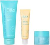 TULA Skin Care Everyday Glow - Essentials Set, includes Cult Classic 6.7 oz, Protect + Glow SPF 30 3.38 oz, & 24/7 Moisture Hydrating Day & Night Cream 1.5 oz, 3-Piece Kit