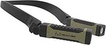 Realtree Alkaline Neck Light for Hands-Free Lighting with high and Low Brightness Modes Great for Camping Light, Hunting Light, Working Light and More, Green