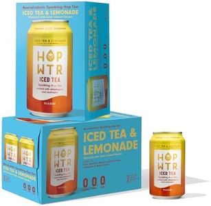 HOP WTR - Sparkling Hop Water - Iced Tea & Lemonade (12 Pack) - NA Beer, No Calories or Sugar, Low Carb, With Adaptogens and Nootropics for Added Benefits (12 oz Cans)