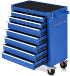 COZONY 7-Drawer Rolling Tool Chest,Tool Cabinet On Wheels with Keyed Locking System and Drawer Liners,7 Drawer Tool Cart with Drawers,for Garage, Warehouse, Workshop, Repair Shop (7 Drawer Blue)