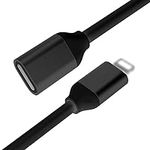 FAUVISM iPhone Charger Extension Cable, Lightning Extender Cable, Female to Male Extender, Full Function Cord Compatible with iPhone iPad (6.6 FT)