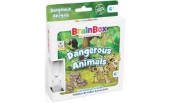 BrainBox Pocket Dangerous Animals | Fun & Educational Travel Card Game | Ages 6+ | 1+ Players | 10 Minutes Playing Time