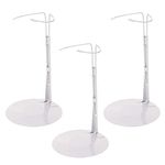 Kaiser Doll Stand 3101 - White Doll Stand for 15" to 20" chubby-waisted Dolls, 3-Pack