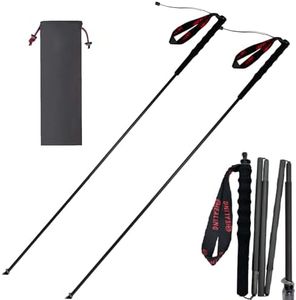 T1000 Carbon Fiber Trekking Poles for Men & Women, Ultralight Foldable Walking Sticks for Climbing, Camping & Mountaineering & Outdoor | Anti-Shock Ergonomic Hiking Poles with EVA Grips (110cm)