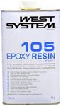 WEST SYSTEM 105 Epoxy Resin 1kg - Clear Resin for Deep Pour Casting, Wood, Metal & Fibreglass Repairs- Marine Grade Epoxy Glue for Woodwork, Repair and DIY - Pair with Hardener for Use