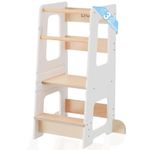 KYWAI® Toddler Tower - Learning Tower - Toddler Kitchen Stool - Toddler Step Stool - Kitchen Helper - Kids Step Stool - Toddler Tower Kitchen Helper - Toddler Kitchen Helper (White)