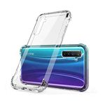 HYPER® Compatible with Realme XT,Realme X2 Cases and Covers, [Shock Absorption] Transparent Clear Gel with Reinforced Corner Slim Soft TPU Silicone Bumper Back Cover (Transparent)