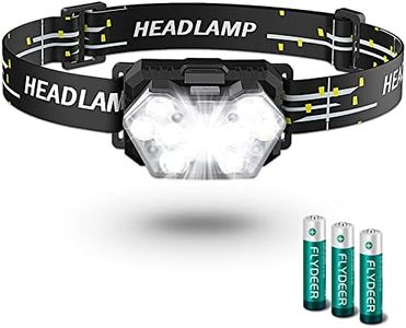 Eirnvop 2000 Lumen 9 LED Headlamp, Ultra Bright Head Lamp with 6 Modes, Lightweight Head with Adjustable Strap, IPX5 Waterproof Headlight Great for Camping Hiking, 3 AAA Batteries Included