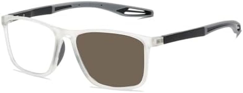 Gafas de Lectura, de Sol Transición Fotocromáticas, Anti Luz Azul, para Hombres Mujeres Lector Al Aire Libre (Color : Clear, Size : 2.0X)