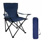 coku Portable Folding Camping Chair with Cup Holder, Heavy Duty Steel Frame, Lightweight Outdoor Chair with Carry Bag for Camping, Beach, Fishing, Picnic & Garden Use
