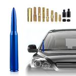 QODOLSI 1 Pack Car Truck Bullet Antenna, Aluminum Antenna for GM Chevy Silverado 1500 2500 3500 HD Avalanche GMC Sierra 1500 2500 3500 Denali Heavy Duty Pickup Trucks (Blue)