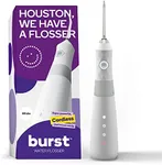 BURST Water Flosser – Electric Cordless Water Floss – 3 Modes, Waterproof – Portable for Travel with Travel Bag - Refillable Water Flosser Picks for Teeth Cleaning and Braces, Plaque Removal – White