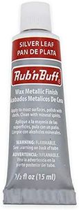 AMACO 76370K Rub 'n Buff Wax Metallic Finish, Silver Leaf, 0.5-Fluid Ounce