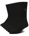 IZOD Men's Dress Socks - Lightweight Mid-Calf Crew Dress Socks (7 Pack), Size Shoe Size: 6-12.5, Black