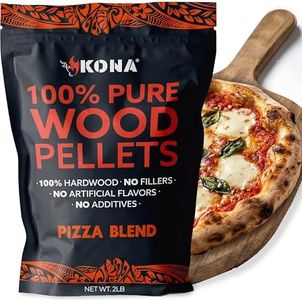Kona Pizza Blend Wood Smoker Pellets, 100% Natural Hardwood - Rich Smoky Flavor - Ideal for Pizza Ovens, Smokers, and Smoker Tubes - 2 Pounds
