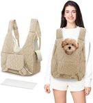 JourCraf Pet Carrier Backpack, Adjustable Pet Front Cat Dog Carrier Backpack Travel Bag for Small Medium Dogs Cats and Rabbits, Safety Strap with Removable Bottom Plate for Camping Hiking Traveling
