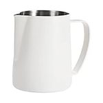 Dianoo Milk Frothing Pitcher, 350ml Stainless Steel Espresso Steaming Pitcher, Coffee Cappuccino Barista Steam Pitchers Milk Jug Latte Art, White