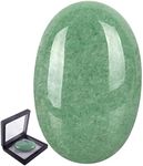 Warm&Air Green Aventurine Oval Palm Stone, Polished Worry Energy Pocket Stones for Anxiety Stress Relief Therapy, Reiki Healing