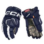 CCM Tacks AS-V Pro Senior Hockey Gloves (13 Inches, Navy/White)