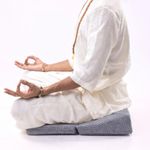 Meditation Cushion for Floor Sitting – Premium Zen & Vipassana Meditation Seat for Yoga & Mindfulness – High Density Support Pillow for Long Sitting – Comfortable Floor Cushion for Home & Retreat (Grey Premium, Xtra Large)