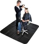 GLAMSA hairdressing floor protector mat – Durable and sturdy – PVC material – Anti slip – Anti fray – Universal ideal size – Anti slip Salon floor mat – Comfortable floor rug – 130CM X 150CM – Black