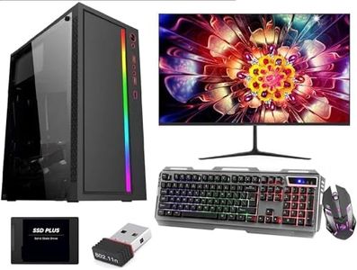 KRYNORCXY i7 Gaming Pc Full Setup Desktop Complete Computer Core I7 2600 |16GB Ram |512GB SSD| |Windows 10| GT 4GB 730 Graphics Card with 19 inches led Monitor RGB Keyboard Mouse Wi-fi Ready to Play