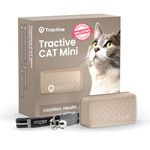 Tractive Smart Cat Tracker Mini | #1 Cat GPS | Real-Time Location Tracking | Territory & Location History | Safety Collar included (Brown)