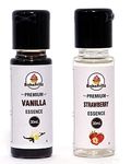 Bakefrillz Vanilla and Strawberry Food Flavor Essence Combo for Cake Baking, Ice creams, puddings, cookies making, 30 mlx2