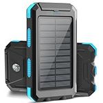ERRBBIC Solar Power Bank Portable Charger 38800mah Waterproof Battery Backup Charger Solar Panel Charger with Dual LED Flashlights and Compass for All Cell Phones, Tablets, and Electronic Devices