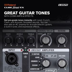 Roland Cube Street EX Portable Guitar Amplifier – Battery Powered