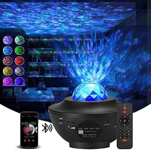 Galaxy Projector,Star Projector Light Ocean Wave Star Night Light,Adjustable Lightness Remote Control Timer 10 Lighting Modes,Built-in Music Speaker for Kids Bedroom Christmas Wedding Gift…