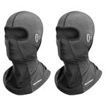 ROCKBROS Summer Balaclava Face Mask Cooling Neck Gaiter Breathable Face Covering Motorcycle Cycling for Men Women, Grey 2 Packs, One Size